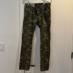 Hollister button fly, camo print authentic denim men’s jeans, 32x32